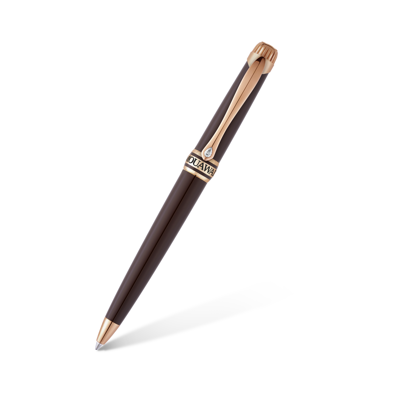 قلم حبر جاف (بولبوينت) جراند إليبس باللّكر البني والماس